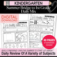 Load image into Gallery viewer, Printable Bridge To First Grade Daily Mix Digital Summer Workbook
