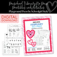Load image into Gallery viewer, Preschool February No Prep Printables and Activities