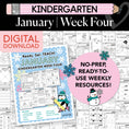 Load image into Gallery viewer, Printable Kindergarten January Week 4 Resources