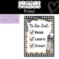 Load image into Gallery viewer, Read Learn Grow Classic Black and White Poster | Simply Sweet