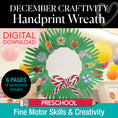 Load image into Gallery viewer, Printable December Handprint Wreath Craft