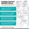 Load image into Gallery viewer, Printable December Handprint Wreath Craft