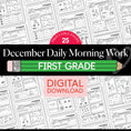 Load image into Gallery viewer, Printable First Grade December Daily Morning Work