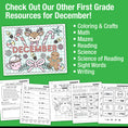 Load image into Gallery viewer, Printable First Grade December Daily Morning Work