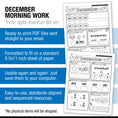 Load image into Gallery viewer, Printable Second Grade December Daily Morning Work