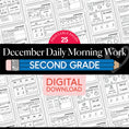 Load image into Gallery viewer, Printable Second Grade December Daily Morning Work