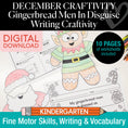 Load image into Gallery viewer, Printable December Gingerbread Men In Disguise Craft