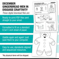 Load image into Gallery viewer, Printable December Gingerbread Men In Disguise Craft