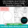Load image into Gallery viewer, Printable December "If I Lived In A Snow Globe" Snow Globe Keepsake Craftivity