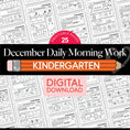 Load image into Gallery viewer, Printable Kindergarten December Daily Morning Work
