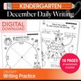 Load image into Gallery viewer, Printable Kindergarten December Daily Writing