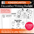 Load image into Gallery viewer, Printable Kindergarten December Writing Bundle