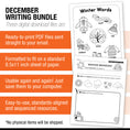 Load image into Gallery viewer, Printable Kindergarten December Writing Bundle