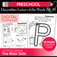 Load image into Gallery viewer, Printable Preschool December Letter of the Week (M-P)
