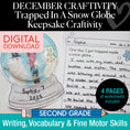 Load image into Gallery viewer, Printable December "Trapped In A Snow Globe" Snow Globe Keepsake Craftivity