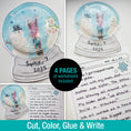 Load image into Gallery viewer, Printable December "Trapped In A Snow Globe" Snow Globe Keepsake Craftivity