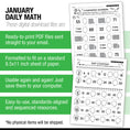 Load image into Gallery viewer, Printable First Grade January Daily Math