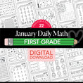 Load image into Gallery viewer, Printable First Grade January Daily Math