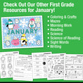 Load image into Gallery viewer, Printable First Grade January Daily Math