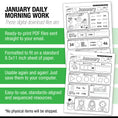 Load image into Gallery viewer, Printable First Grade January Daily Morning Work