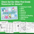 Load image into Gallery viewer, Printable First Grade January Daily Morning Work