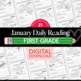 Load image into Gallery viewer, Printable First Grade January Daily Reading