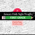 Load image into Gallery viewer, Printable First Grade January Daily Sight Words