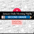 Load image into Gallery viewer, Printable Second Grade January Daily Morning Work