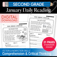 Load image into Gallery viewer, Printable Second Grade January Daily Reading