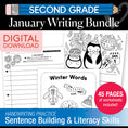 Load image into Gallery viewer, Printable Second Grade January Writing Bundle