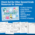 Load image into Gallery viewer, Printable Second Grade January Writing Bundle