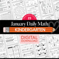 Load image into Gallery viewer, Printable Kindergarten January Daily Math