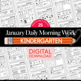 Load image into Gallery viewer, Printable Kindergarten January Daily Morning Work