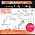 Load image into Gallery viewer, Printable Kindergarten January Daily Reading