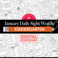 Load image into Gallery viewer, Printable Kindergarten January Daily Sight Words