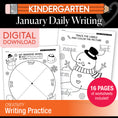 Load image into Gallery viewer, Printable Kindergarten January Daily Writing