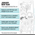 Load image into Gallery viewer, Printable January Preschool and Kindergarten New Year Crafts and Activities Party Pack