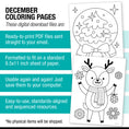 Load image into Gallery viewer, Free Printable December Coloring Pages Pack 2