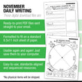 Load image into Gallery viewer, Printable First Grade November Daily Writing