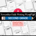 Load image into Gallery viewer, Printable Second Grade November Daily Writing
