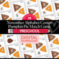 Load image into Gallery viewer, Printable Preschool November Alphabet Match