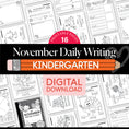 Load image into Gallery viewer, Printable Kindergarten November Daily Writing