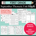 Load image into Gallery viewer, First Grade September Thematic Unit Bundle