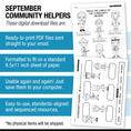 Load image into Gallery viewer, Printable First & Second Grade September Community Helpers Worksheets & Activities
