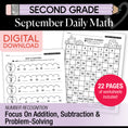 Load image into Gallery viewer, Second Grade September Daily Math Worksheets