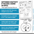 Load image into Gallery viewer, If You Give a Worm an Apple Craftivity