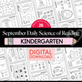 Load image into Gallery viewer, Kindergarten September Daily Science of Reading Worksheets
