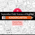 Load image into Gallery viewer, Kindergarten September Daily Science of Reading Worksheets