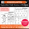 Load image into Gallery viewer, Kindergarten September Daily Science of Reading Worksheets
