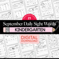 Load image into Gallery viewer, Kindergarten September Daily Sight Words